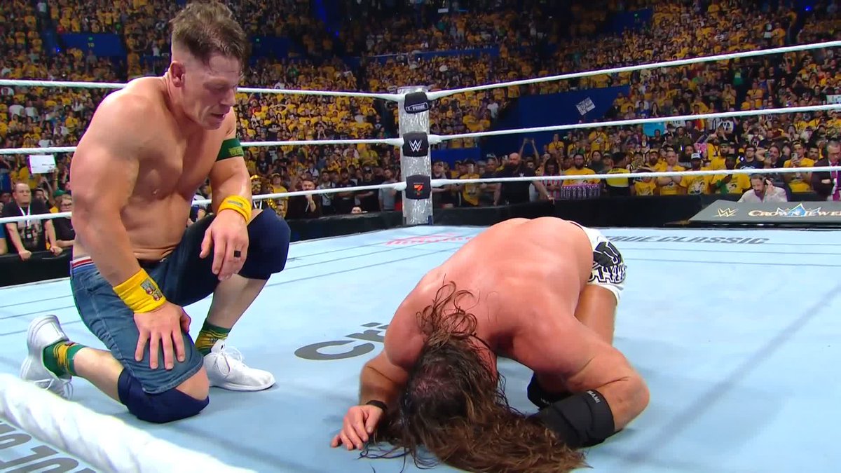 PERO QUÉ LUCHA 👏 Gracias, Cena. Gracias, AJ Styles 🥹 #WWECrownJewel