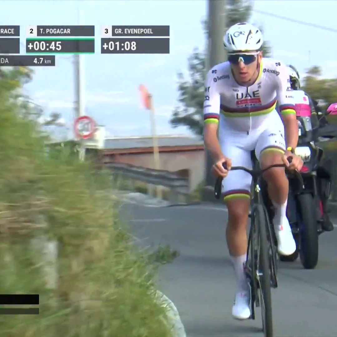 It's take-off for Tadej Pogacar at Il Lombardia 🚀 Nobody can live with the world champion as leaves his rivals behind 💪