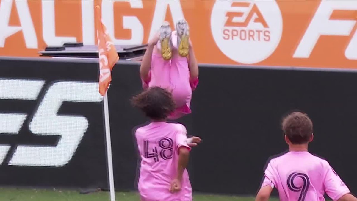 Este chaval de Inter Miami sabe cosas... Su celebración es puro AURA ✨✨✨✨✨✨ #LALIGAFUTURES