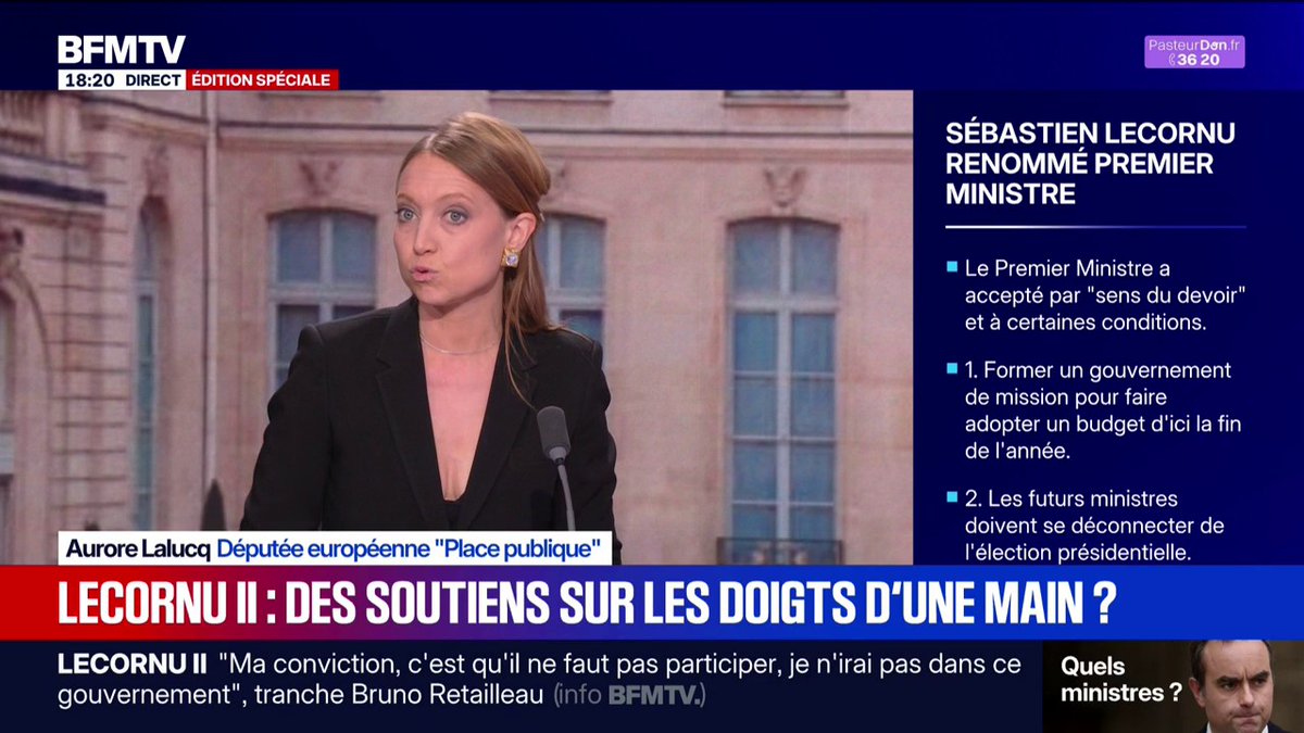 Crise politique: "Ça fait un an que cette instabilité politique nous met dans une situation d'instabilité financière", constate Aurore Lalucq (Place publique)