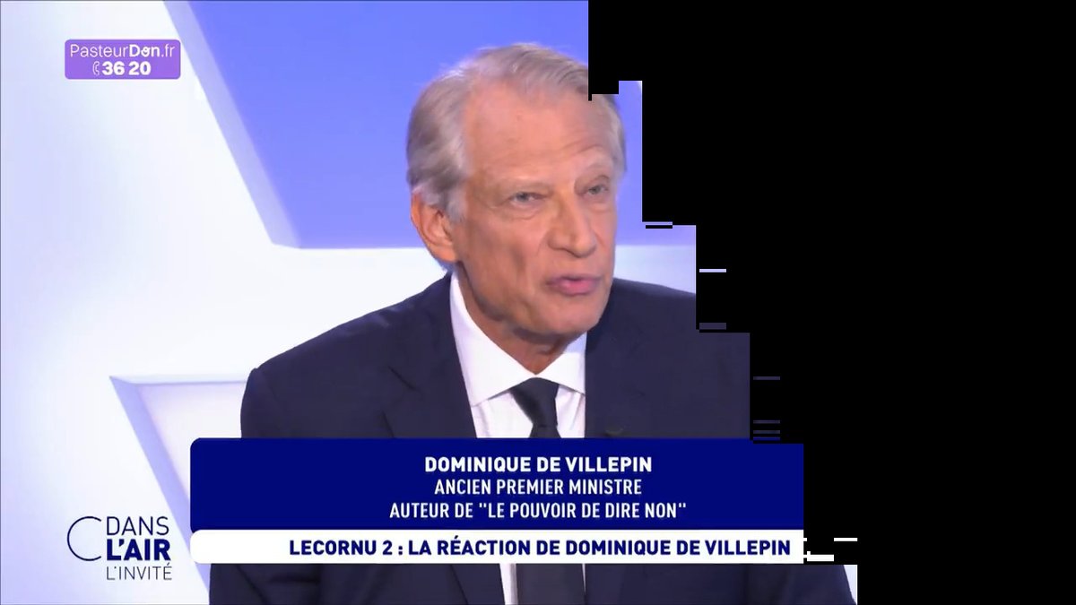 "J'ai le sentiment d'un président qui n'a que du mépris pour les institutions et pour nombre de nos compatriotes. Nous sommes sans doute dans les derniers soubresauts, les dernières pirouettes, du macronisme. Emmanuel #Macron a perdu la boussole de l'intérêt général." Dominique de Villepin