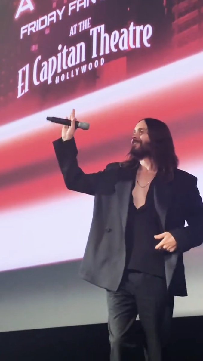 Jared Leto surprises fans at Tron: Ares screenings in Los Angeles. See the film now playing in theaters. Get tickets.