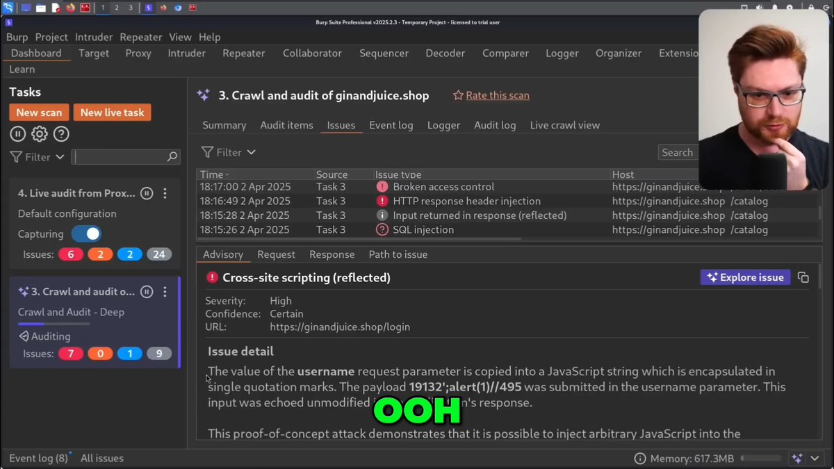 It's such a joy watching John Hammond discover Burp AI's "explore issue" feature for the first time! Check it out.