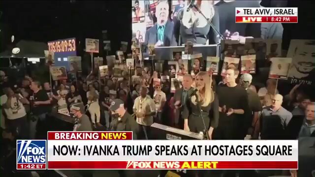 🇺🇸🇮🇱 IVANKA TRUMP: “THE PRESIDENT SEES YOU, HEARS YOU, AND STANDS WITH YOU” "[Trump] wanted me to share, as he has with so many of you personally, that he sees you, he hears you, he stands with you, always, always. The return of each hostage is not only a moment of homecoming and relief, it's a triumph of faith, of courage, and of our shared humanity." Source: Fox News