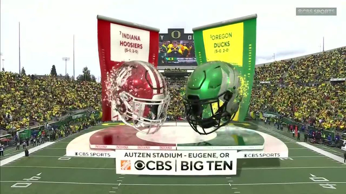 A TOP-10 SHOWDOWN! LET'S GOOOOOO It's Indiana Football vs Oregon Football on CBS &amp; Paramount+