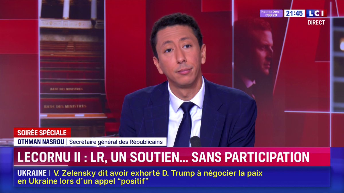 🗣️ La position "collective, majoritaire" chez LR est de ne pas toucher à la réforme des retraites assure Othman Nasrou à Antoine Oberdorff, ajoutant que le RN "a une ligne économique qui est la même que celle de la gauche". 📺 Soirée spéciale sur LCI avec ✦ Margot Haddad ✦