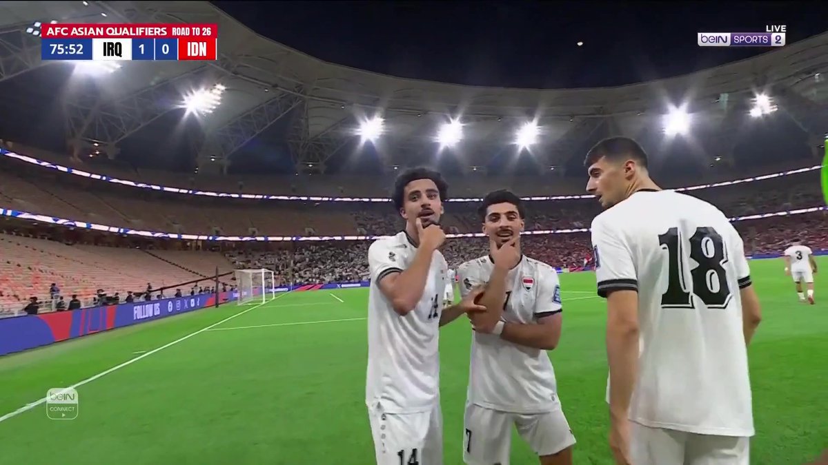 🚨🚨🚨🚨🚨🚨🚨🚨🚨🚨🚨🚨🚨🚨🚨 جنوووووووووووووووووون!!!!!! يالها من لحظة يا رفاق!!!! هدف حاسم تاريخي يصل من زيدان اقبال يا رفاق!!!!!!! منتخب العراق 🇮🇶 يضرب!!!!! ♥️♥️♥️♥️♥️♥️♥️♥️😱😱😱😱😱😱😱