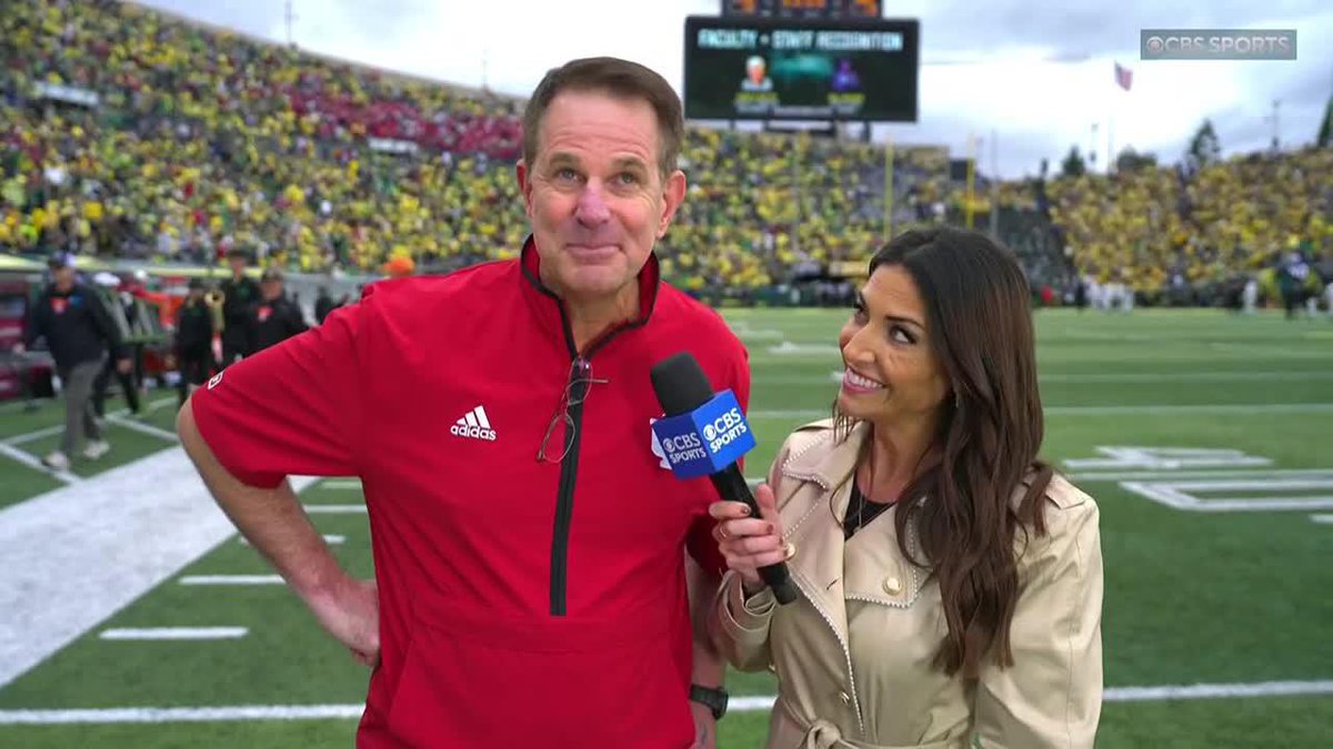 The Curt Cignetti interview with CBS reporter Jenny Dell entering halftime. #CFB