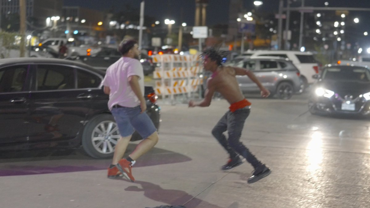 Crazy 2vs1 fight Downtown Austin TX #fight #fights #texas 10-10-2025 October