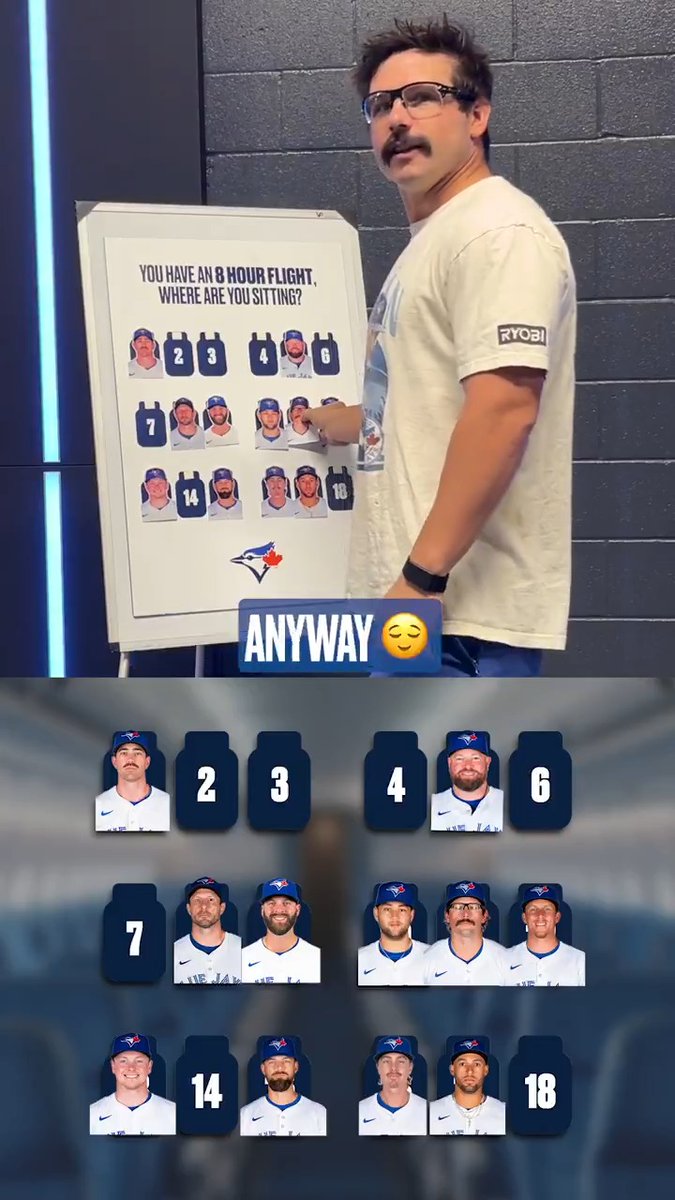 Which Blue Jays are you sitting beside on this plane? 🤔💺✈️ #QuestionOfTheDay