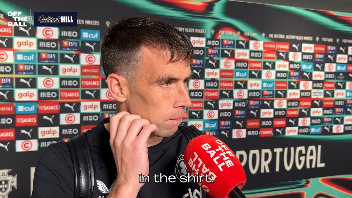 🗣️ 'He’d talk to Bruno but he wouldn’t talk to me!' Seamus Coleman admits he had a point to prove in Lisbon, but also expressed frustration with the referee's communication and decision making against Portugal. | 🇮🇪 Football on Off The Ball with @WilliamHillIre.