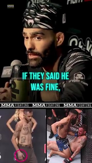 Michael Aswell absolutely saw Lucas Almeida's injured hand during their faceoff before #UFCRIO: "I guess the doctor said he was fine. If they said he was fine, then I guess everything was good to go."