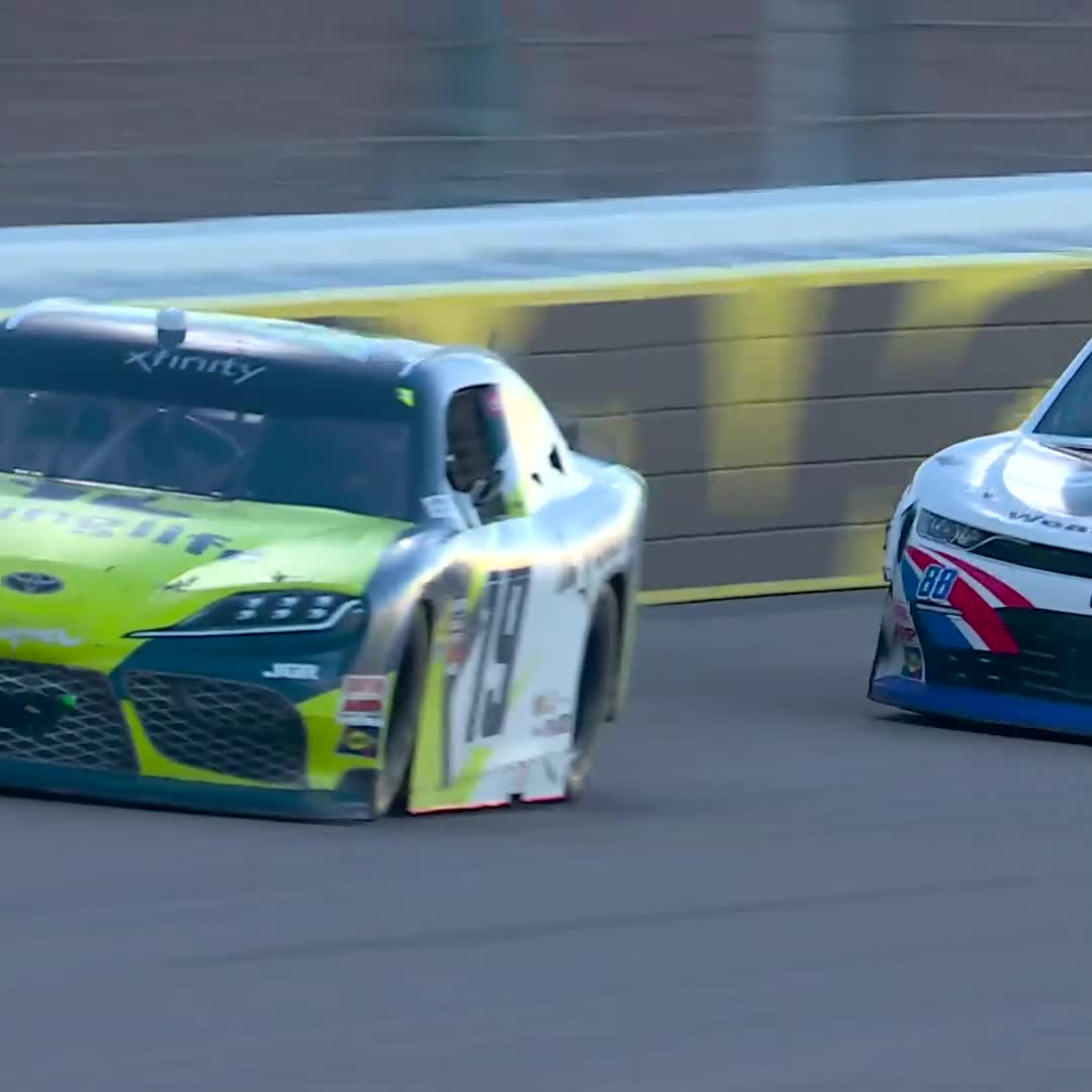 There's contact! Aric Almirola retakes the lead from the No. 88.
