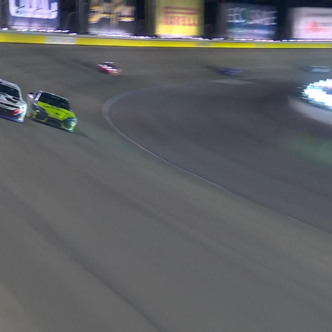 There's even more contact! Aric Almirola is back at the point!
