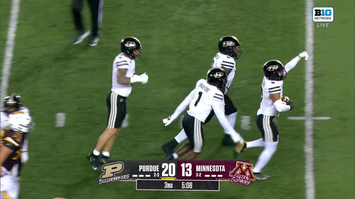 The first interception of the season for Purdue Football 💪 📺: Big Ten Network