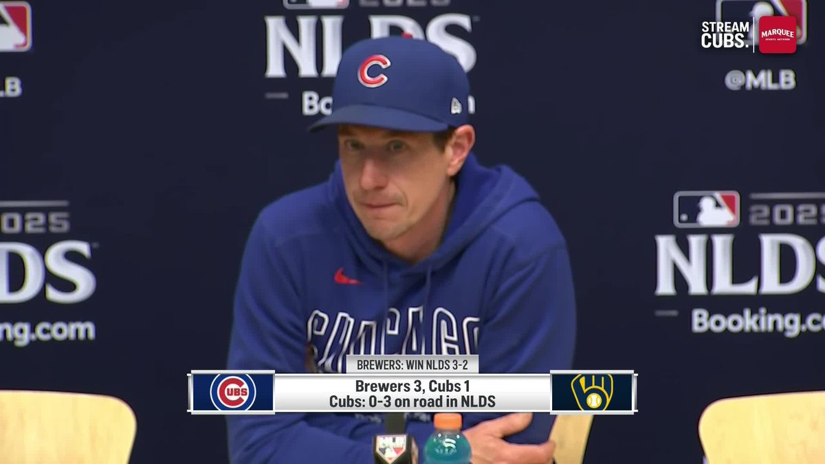 “I’m disappointed, I’m sad. I think this team did a lot to honor the Chicago Cub uniform.” Craig Counsell following tonight’s season-ending loss.