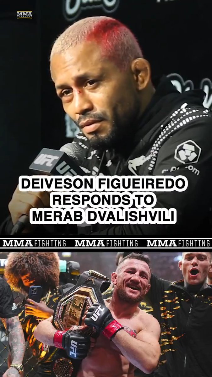 Deiveson Figueiredo responds to Merab Dvalishvili's social media post after his win at #UFCRio: "I want to be prepared for him. … I just see one detail he doesn't do with excellency. He takes them and he doesn't know how to submit."