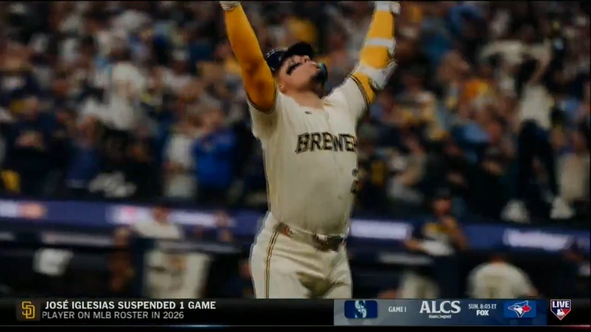"This is a guy who reminds me of Iván Rodríguez. He's the table-setter." - Yonder Alonso breaks down William Contreras' impact on this Milwaukee Brewers team following his massive 1st inning homer in Game 5