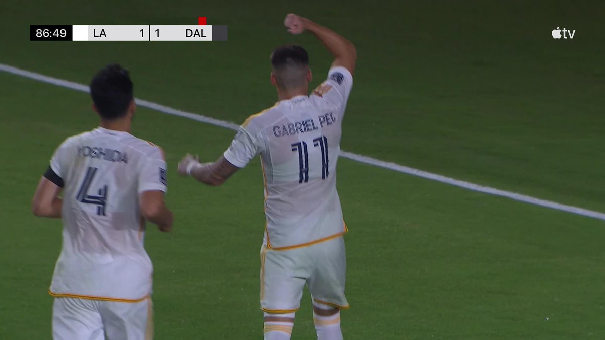 Gabriel Pec scores late in traffic to put the LA Galaxy on top late. 😤