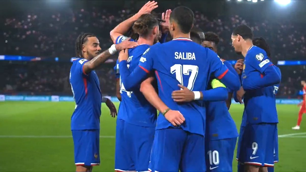 5️⃣ème but de la tête en Bleu pour Adrien Rabiot ! 🪖 3ème meilleur buteur de la tête au 21ème siècle : 🥇Olivier Giroud (16) 🥈Thierry Henry (6) 🥉Adrien Rabiot (5)