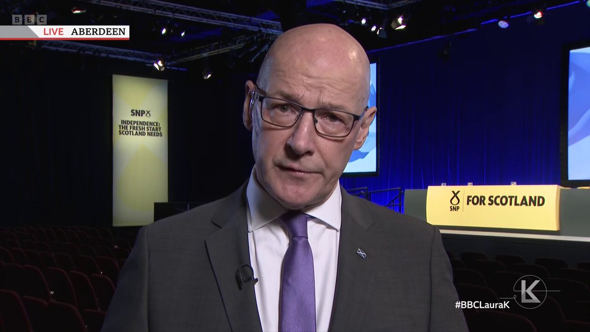 “Everyone knows that a referendum is the way in which you’ve got to settle this issue” Scottish FM John Swinney says he will pursue a new independence referendum if the SNP win a majority in next year’s Scottish parliament elections #BBCLauraK
