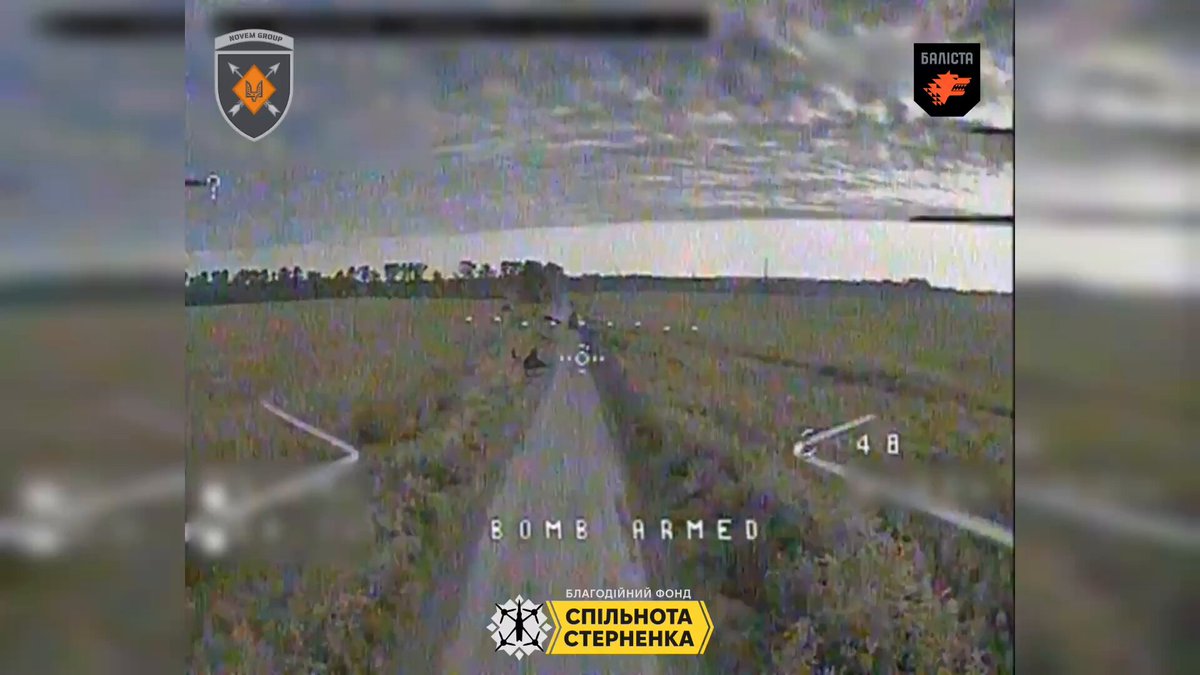 Novem Group from Balista special operations unit is hitting Russian logistics in Kursk region, destroying three bukhankas, Kop-2 EW system, enemy antennas, armored vehicle and a truck.