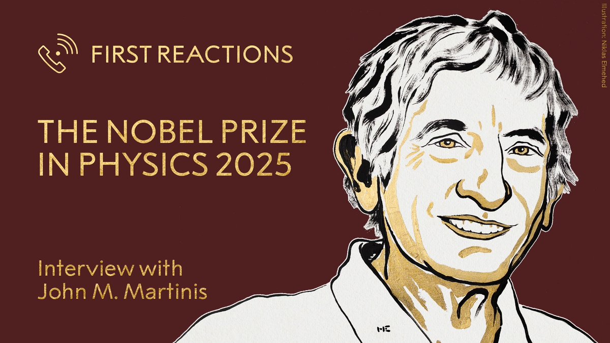“My wife is very kind to me, so she didn’t wake me up for a couple of hours.” John Martinis was sleeping when news of his Nobel Prize in Physics broke earlier this week. His wife Jean, up reading late into the night received the calls, but let him sleep on. Meet our new physics laureate in a conversation where he talks about the excitement of investigating problems with fellow laureates John Clarke and Michel Devoret four decades ago and how that experience taught him what to aim for when building labs in both academic and industry. Listen now: