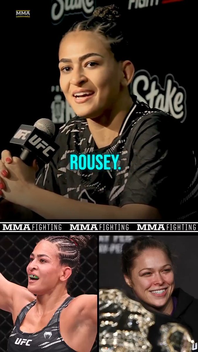 Bia Mesquita would welcome an "armbar battle" against Ronda Rousey after her win at #UFCRIO 🇧🇷🐐