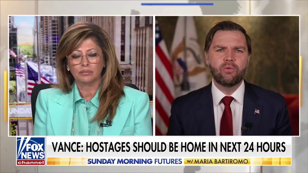 NEW: Vice President JD Vance praises President Trump's leadership style following the historic Gaza peace deal that will end the war and return home all hostages held by Hamas, saying that the whole country "should be proud" of America's decisive actions. "It shows the power of President Trump's nonconventional leadership style, and that's why we're here." | SundayMorningFutures
