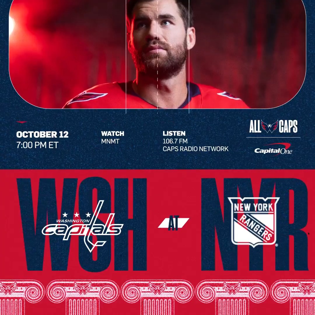 GAMEDAY! Washington's weekend back-to-back continues tonight against the New York Rangers at 7 PM on Monumental Sports Network #CapsRangers preview: