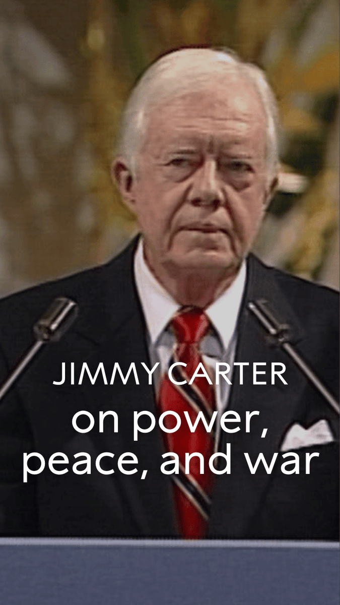 Toma nota MCM✍️ : “No aprenderemos a vivir juntos en paz matando a los hijos de los demás”, Jimmy Carter, ganador #PremioNobelDeLaPaz 🕊️en 2002.