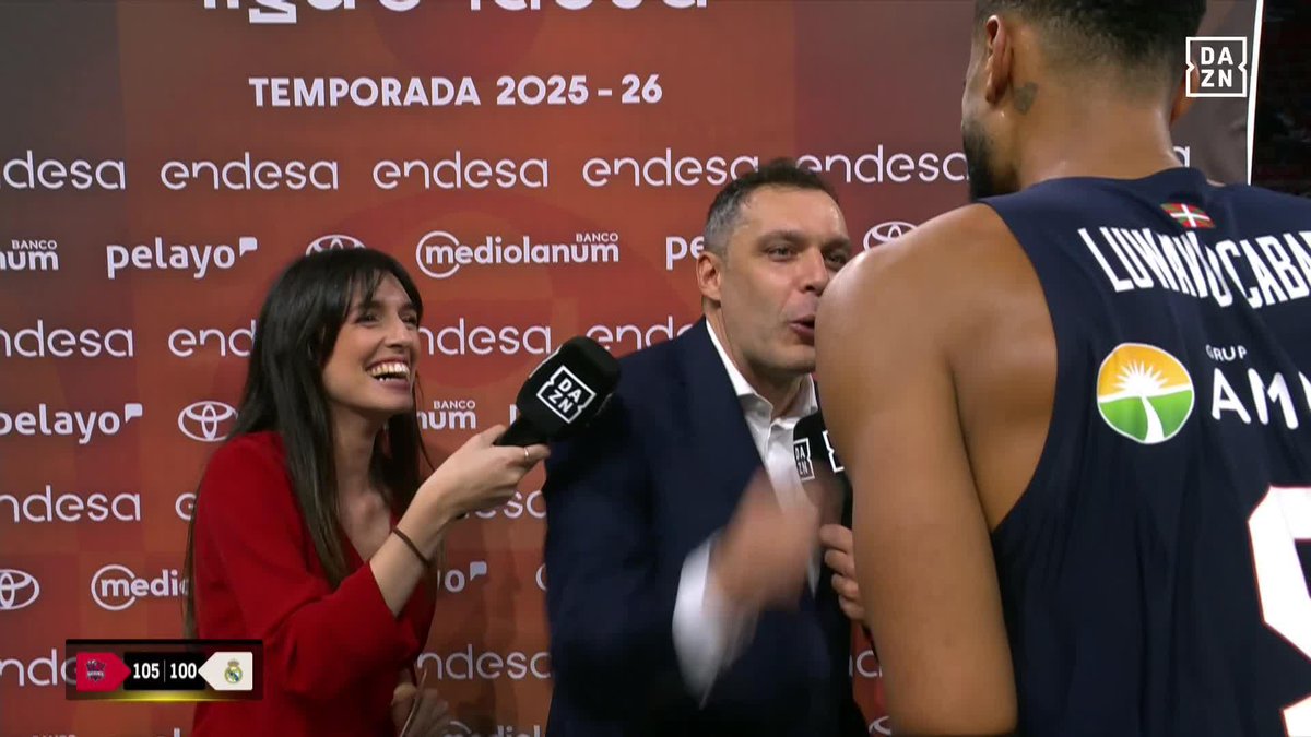 ¡QUÉ MOMENTAZO DE GALBIATI Y LUWAWU-CABARROT! 😂 "Estabas horrible, pero ahora estoy aquí en la entrevista porque me has escuchado" Kosner Baskonia #LigaEndesaxDAZN 🏀