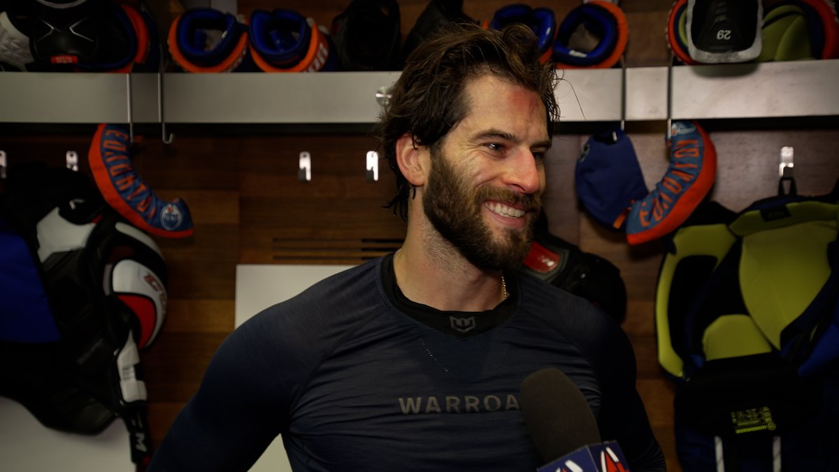 “What it means to get there & to accomplish that, it’s pretty special.” Adam Henrique speaks about approaching 1000 career NHL games as the #Oilers practice at Rogers Place. Enterprise | #LetsGoOilers