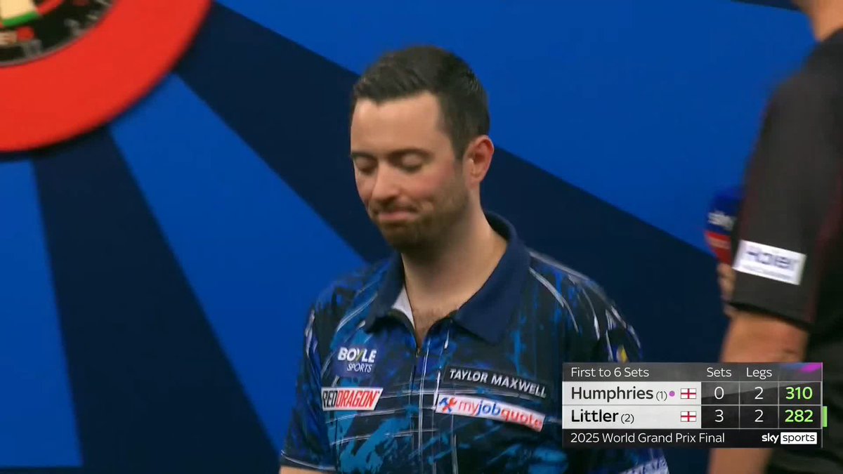 IT'S FOUR FOR LITTLER! This is agony for Luke Humphries as he battles back again in that set, only to see Littler take it in a decider for the FOURTH time! 📺 #WGPDarts | Final