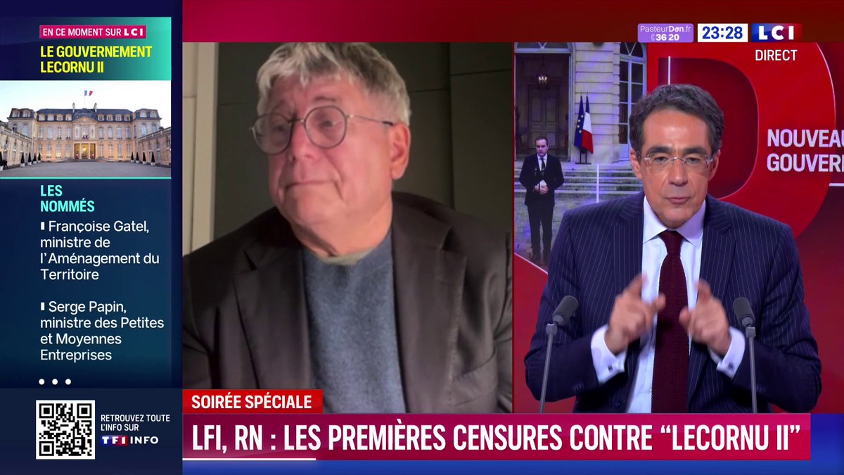 ▶️ Gouvernement Lecornu II 🗣️ "On ne vote pas les motions de censure du RN, donc le RN fera ce qu'il veut par rapport à la nôtre" : Eric Coquerel 📺 Suivez notre soirée spéciale avec Darius Rochebin