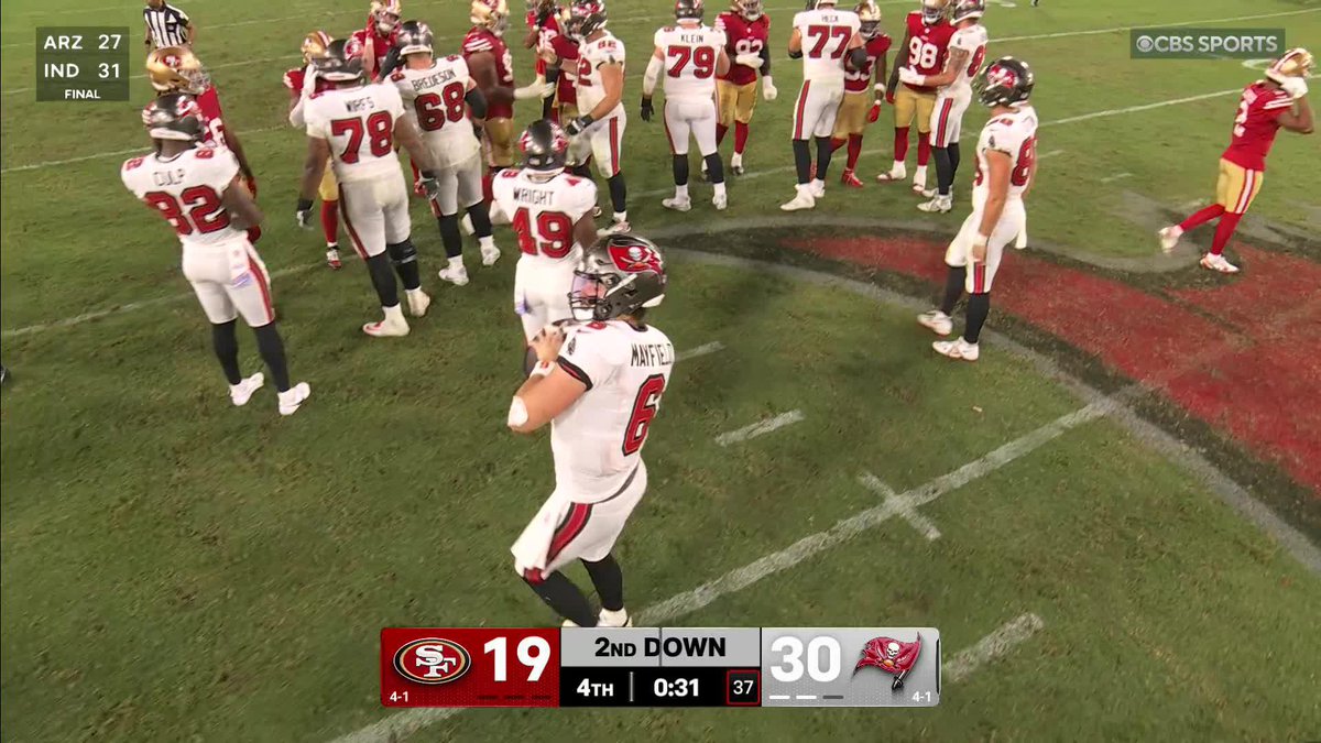"If I was this crowd, I'd be chanting MVP right now." - Tony Romo is beyond impressed with Baker Mayfield