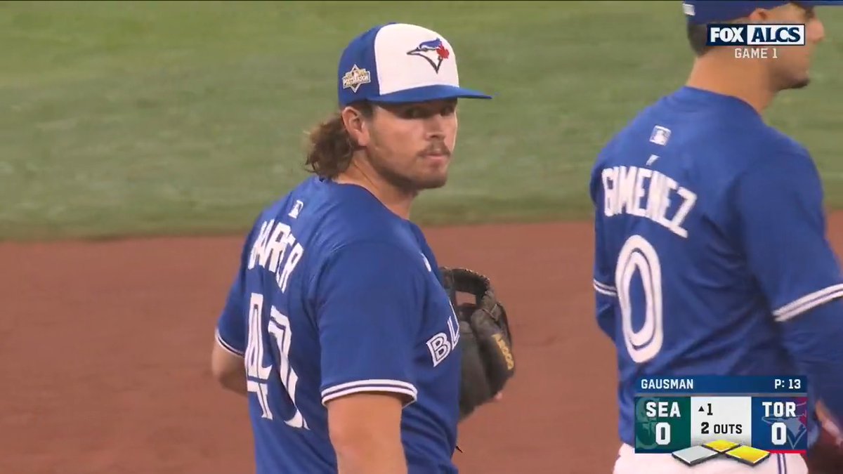 Addison Barger cuts down Cal Raleigh at the plate! #ALCS