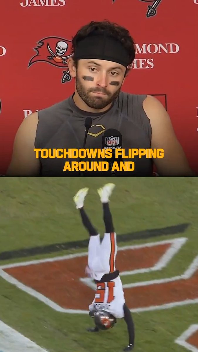 Baker's going to leave the flips to Tez Johnson 😅 Tampa Bay Buccaneers