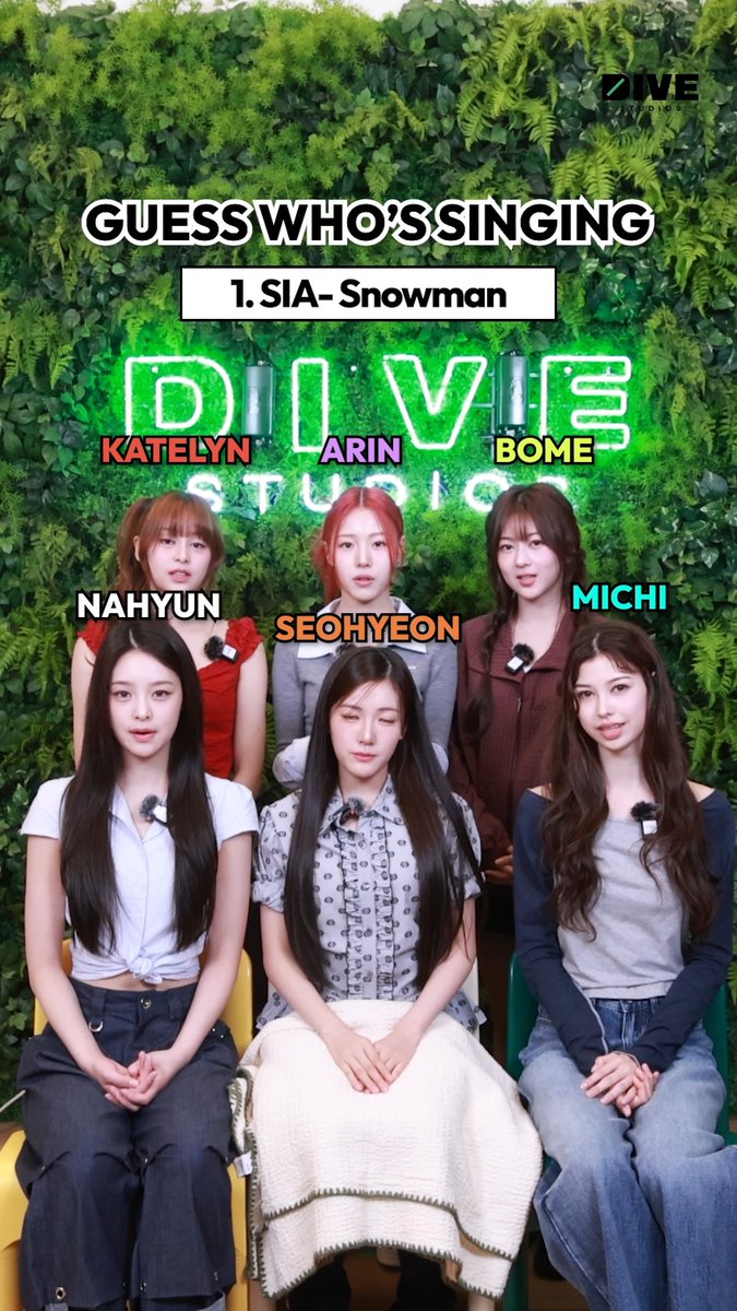 Can you guess which AtHeart member is singing?!🎤⬇️ AtHeart #AtHeart #앳하트 #MICHI #ARIN #KATELYN #BOME #SEOHYEON #NAHYUN #DIVEStudios