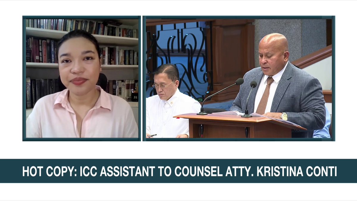 ICC Assistant to Counsel Kristina Conti confirms that Senator Ronald Dela Rosa and 7 others were also named among those "most responsible" in the draft charges against former president Rodrigo Duterte.#ANCHeadstart