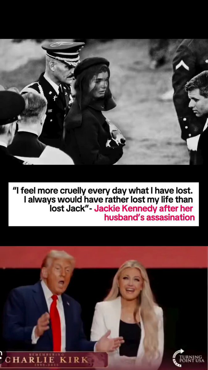 Just a comparison of two women who just lost their beloved husbands. What do you notice?