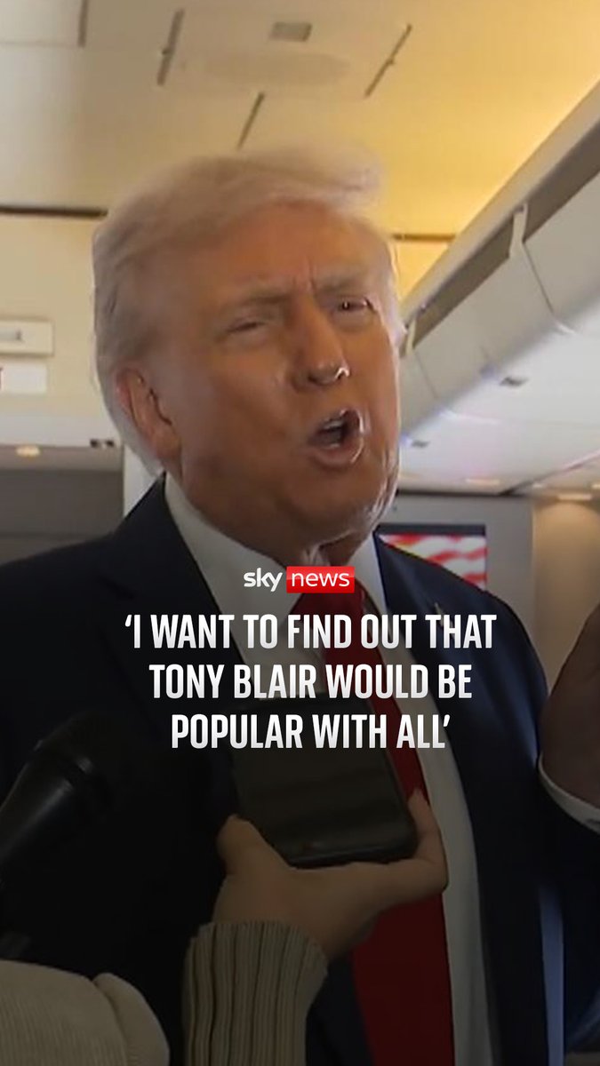 Donald Trump has cast doubt on the appointment of former UK prime minister Tony Blair to a Gaza 'Board of Peace' by telling reporters on Air Force One that he wants to find out if 'Tony would be popular with all' in the Middle East. Gaza latest 🔗