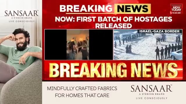 Now: First batch of hostages released. On cam: Heavily armed Hamas fighters. Pranay Upadhyaya gets us more details. #Hamas #Hostages #Gaza | @SnehaMordani