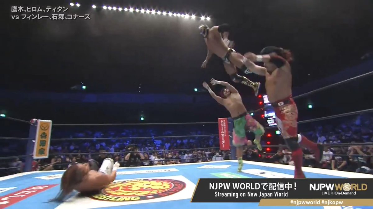 💥KING OF PRO-WRESTLING 2025💥両国大会‼️ 両タッグ見事な連携攻撃をみせ、一進一退の攻防を展開💥 🆚 無所属 × BULLET CLUB WAR DOGS💀 #njpwworld で配信中📡 視聴＆登録⏩「NJPW WORLD」で検索 #NJPW #njkopw