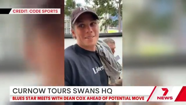 Blues superstar Charlie Curnow is doing all he can to get to Sydney. Chief Footy Reporter Mitch Cleary has the details. 7AFL #7NEWS