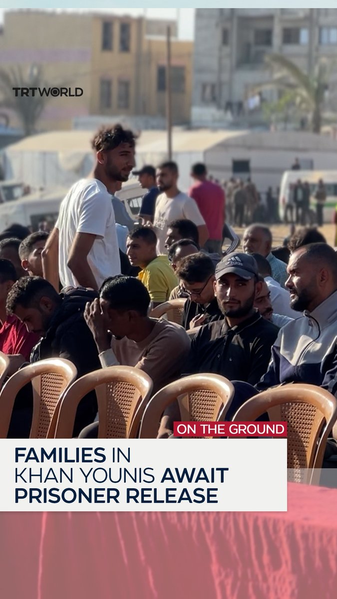 Crowds gathered in Gaza’s Khan Younis as families await the release of Palestinian prisoners under the first phase of the ceasefire and exchange deal between Israel and Hamas. The long-anticipated swap sees Hamas hand over 20 Israeli hostages to the Red Cross in exchange for nearly 2,000 Palestinian prisoners.