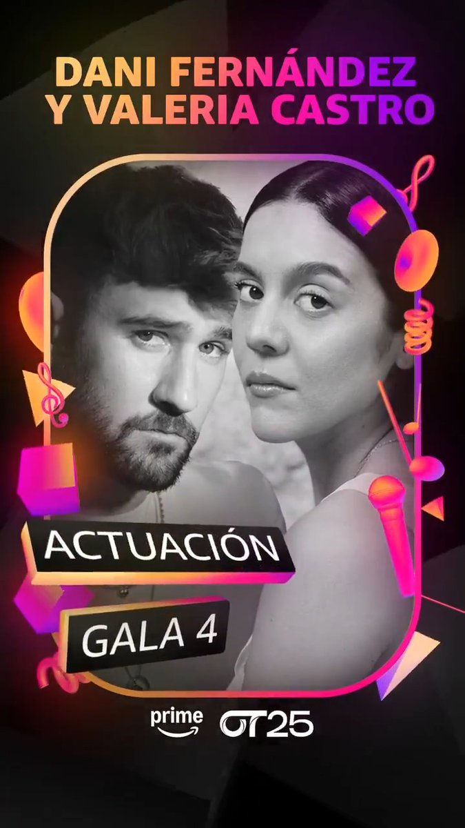 💥 ¡MUY FUERTE! 😍 Esta noche tendremos a dos voces que nos van a poner la piel de gallina: Dani Fernández D. y Valeria Castro #OTDirecto13O 💫 No te pierdas la #OTGala4 este lunes a las 22h en Prime Video España 🎶