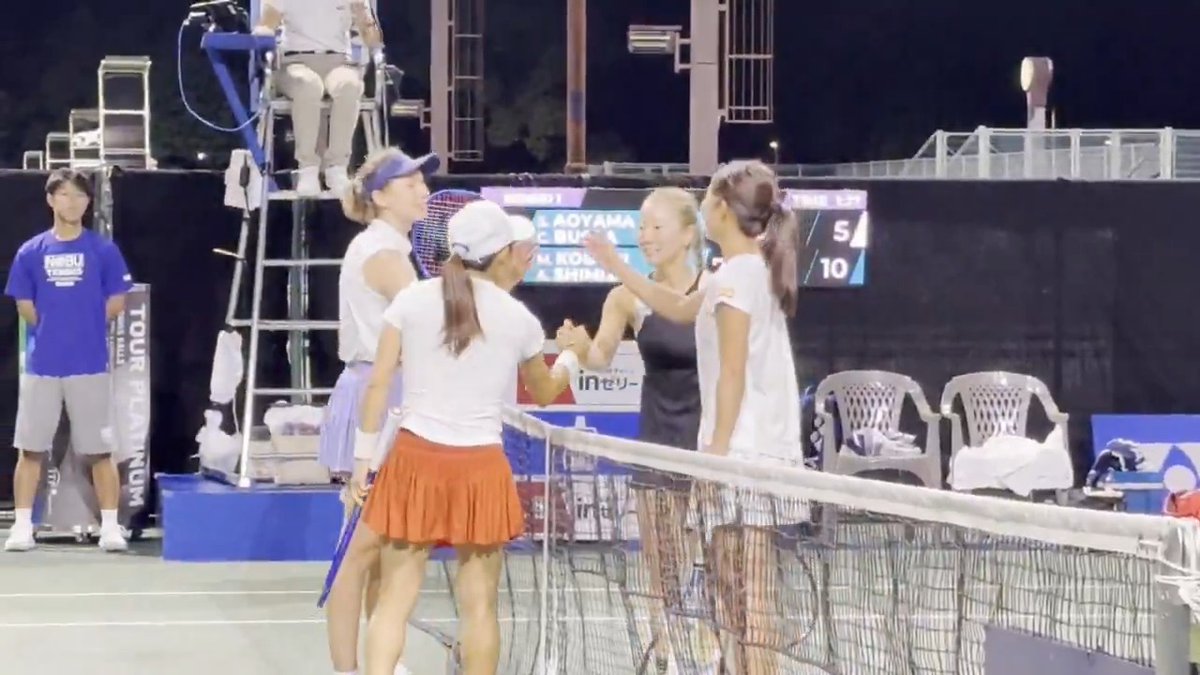 🎾#木下グループジャパンオープン🎾 #清水綾乃 / #小堀桃子 ペアが 第1シードの #青山修子 / #ブクサ ペアを 7-5,3-6,10-5で破る金星✨ 見事なチームワークで強豪ペアを撃破しました🔥 清水 綾乃 小堀 桃子 #木下JOテニス #kinoshitajotennis #WTA