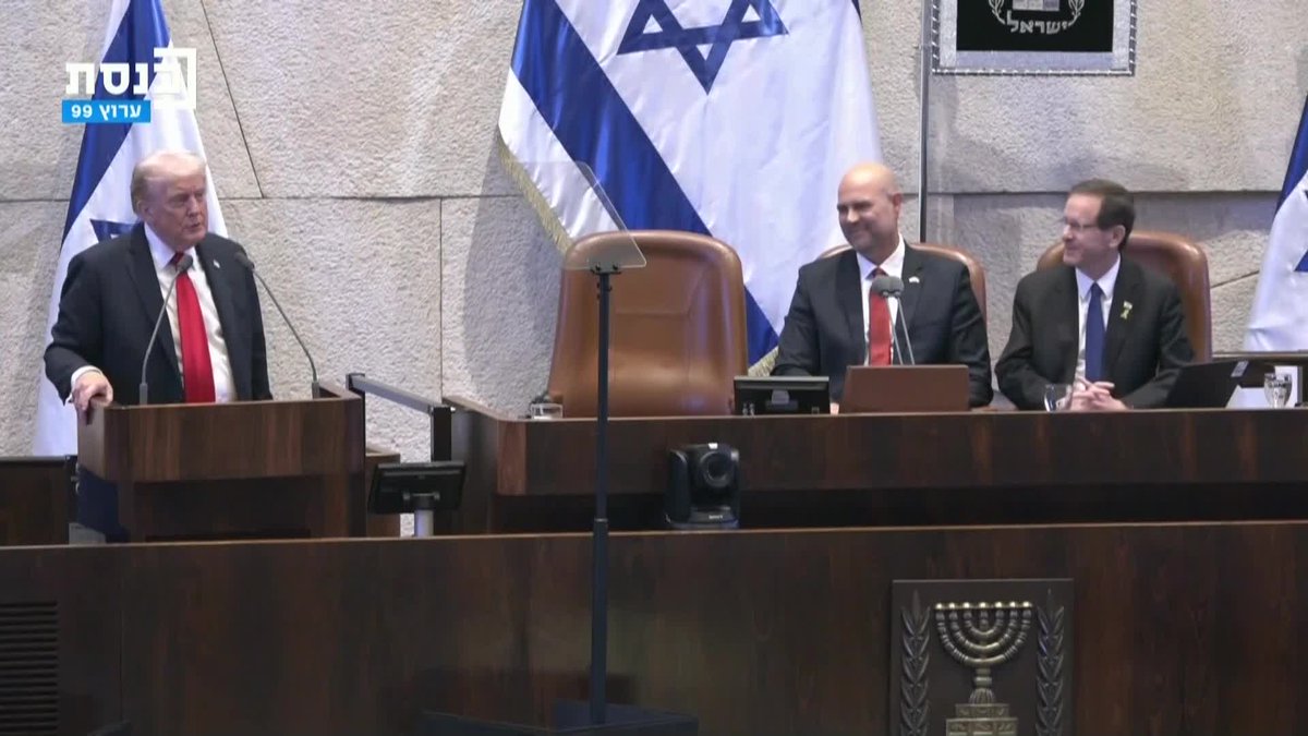 "Mr. President, why don't you give him a pardon?" Trump, during an address to the Knesset, asks Israeli President Isaac Herzog to pardon PM Benjamin Netanyahu in his corruption trial Gaza latest: