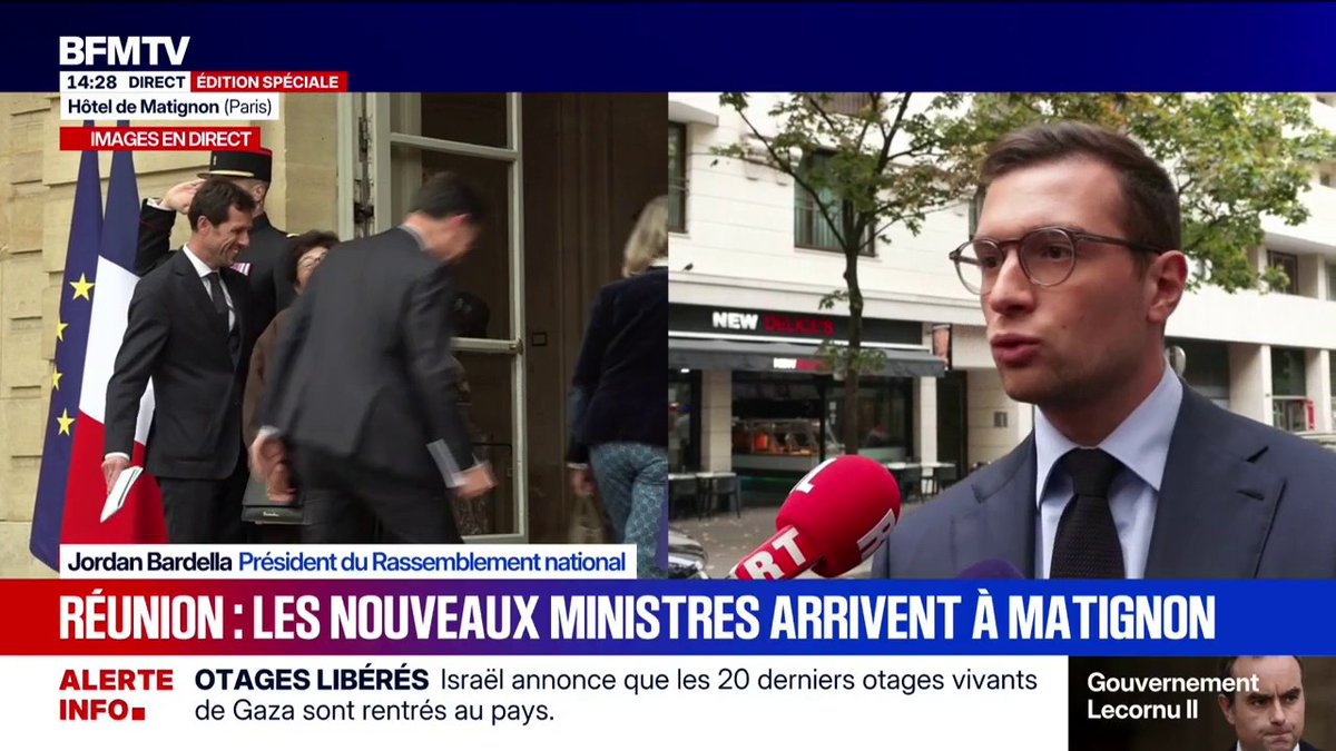 Nouveau gouvernement de Sébastien Lecornu: Jordan Bardella appelle le Parti socialiste à "sortir de l'ambiguïté"